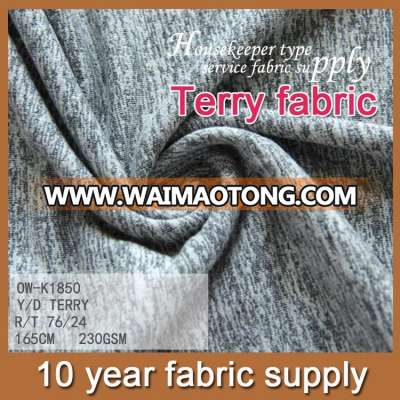 knitted yarn dye terry fabric